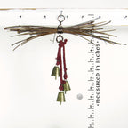 Witch's Bell: Rustic Sheaf of Twigs & Red Twine - Handcrafted
