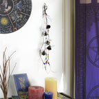 Witch's Bell w/ Upcycled Multi-color Telephone Wire & Evil Eye Beads - Handcrafted