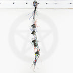 Witch's Bell w/ Upcycled Multi-color Telephone Wire & Evil Eye Beads - Handcrafted