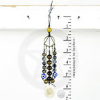 Evil Eye Talisman With Tiger Eye Beads & Shell - Handcrafted