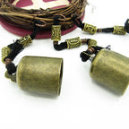 Witch's Bell with Wreath, Solar Cross Symbol and Runes - Handcrafted
