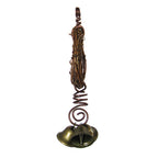 Rustic Witch's Bell with Small Wreath, 3 Spirals, 3 Bells - Handcrafted