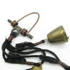 Five Tapered Witch's Bells on Black Twine - Handcrafted