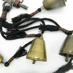 Five Tapered Witch's Bells on Black Twine - Handcrafted