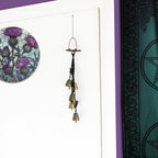 Five Tapered Witch's Bells on Black Twine - Handcrafted