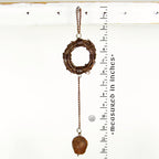Rusty Witch's Bell and Chain on Wreath - Handcrafted