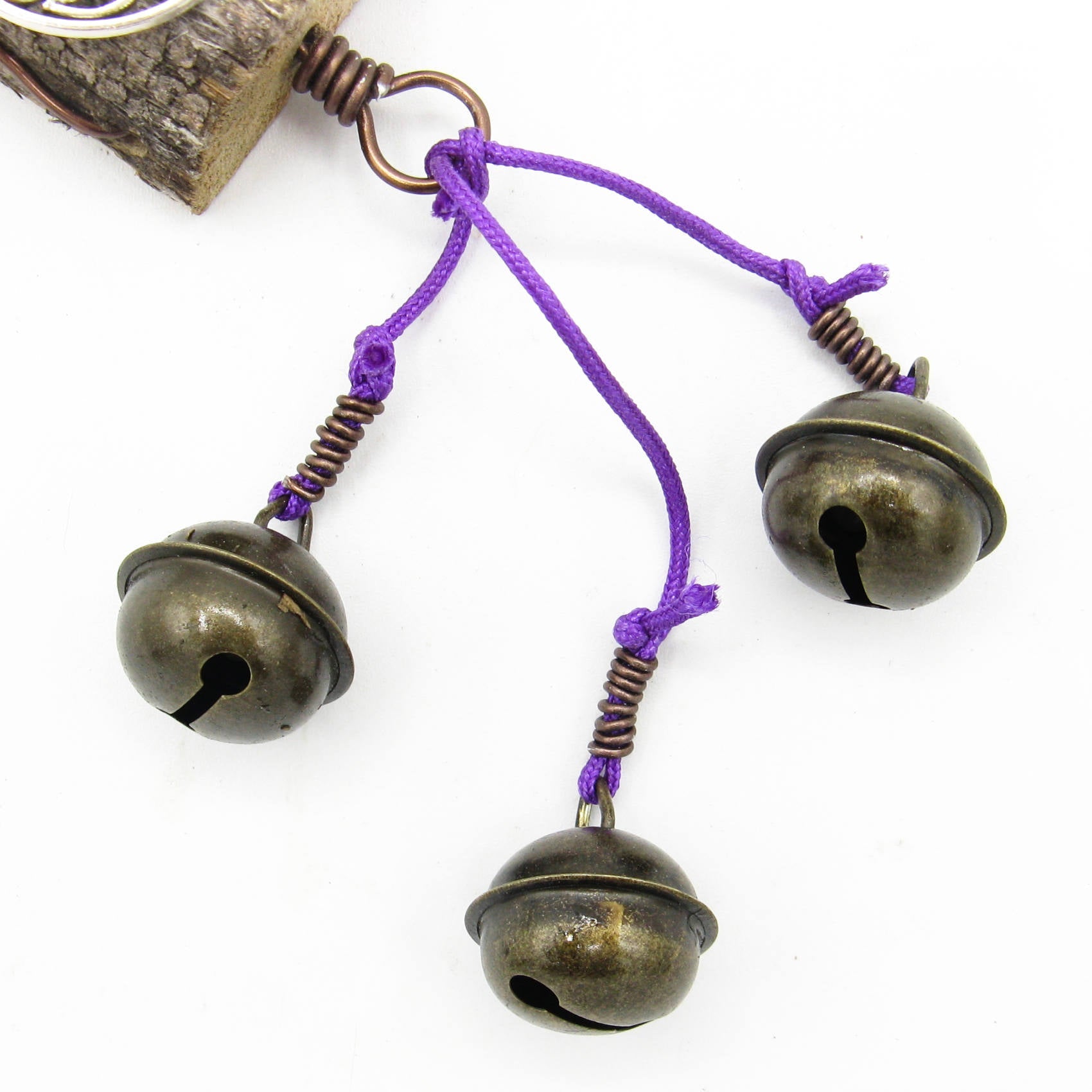Witch's Bell with Owl Charm & Quartz Point - Handcrafted