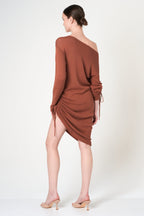 Long Sleeve Dress in Brick